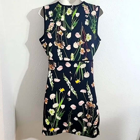 Victoria Beckham Floral Spring Sleeveless Mini-Dress, Size Medium - Picture 6 of 9